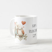 Mug Joyeuse Saint-Valentin Charming Love Birds (Devant gauche)