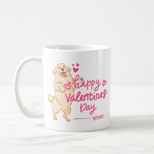 Mug Joyeuse Saint-Valentin Chien | Amour de chiot (Gauche)