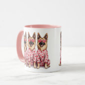 Mug Joyeuse Saint-Valentin Chiens Berger Allemand (Devant gauche)
