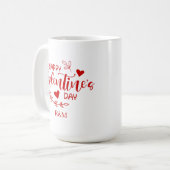 Mug Joyeuse Saint-Valentin cœur rouge (Devant gauche)