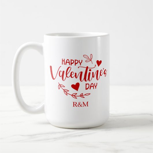 Mug Joyeuse Saint-Valentin cœur rouge (Gauche)