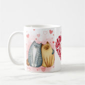 Mug Joyeuse Saint-Valentin Cœur Rouge et Nom (Gauche)