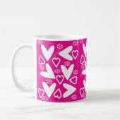 Mug Joyeuse Saint-Valentin Cœurs Blancs (Gauche)