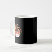Mug Joyeuse Saint-Valentin Cœurs Mignon Teckel Chien A (Devant gauche)