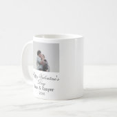 Mug Joyeuse Saint-Valentin couple photo moderne simple (Devant gauche)