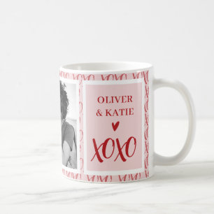 Mug Joyeuse Saint-Valentin Couple Photo XOXO