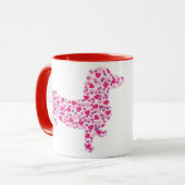 Mug Joyeuse Saint-Valentin Dachshund (Devant gauche)