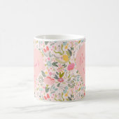 Mug Joyeuse Saint-Valentin écriture joli cœur rose (Centre)