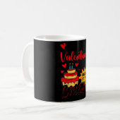 Mug Joyeuse Saint-Valentin et oui c'est mon anniversai (Devant gauche)