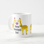 Mug Joyeuse Saint-Valentin girafes (Devant gauche)