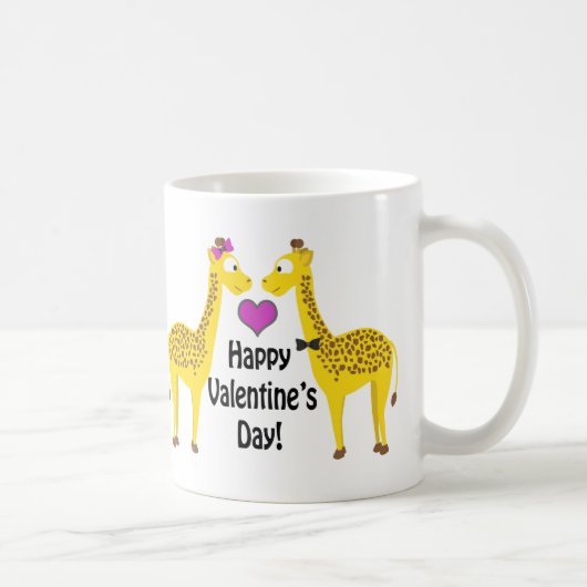 Mug Joyeuse Saint-Valentin girafes (Droite)