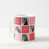 Mug Joyeuse Saint-Valentin Grille de photos pour coupl (Devant gauche)