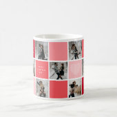 Mug Joyeuse Saint-Valentin Grille de photos pour coupl (Centre)
