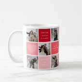 Mug Joyeuse Saint-Valentin Grille de photos pour coupl (Gauche)