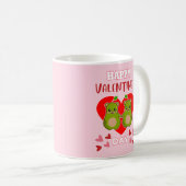 Mug Joyeuse Saint-Valentin Joli couple d'ours en poire (Devant droit)