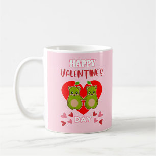 Mug Joyeuse Saint-Valentin Joli couple d'ours en poire