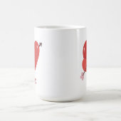 Mug Joyeuse Saint-Valentin jolis cœurs d'amour monogra (Centre)