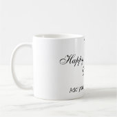Mug Joyeuse Saint-Valentin nom date message simple élé (Gauche)