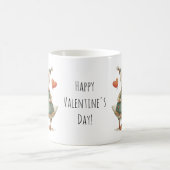 Mug Joyeuse Saint-Valentin oies fantaisistes (Centre)