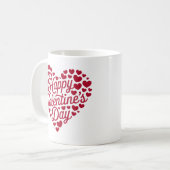 Mug Joyeuse Saint-Valentin Saint-Valentin Amour Coeur (Devant gauche)