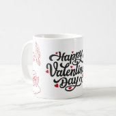 Mug Joyeuse Saint-Valentin Silhouette Romantique (Devant gauche)