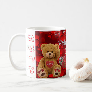Mug Joyeuse Saint-Valentin Teddy Bear Heart Mignon