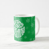 Mug Joyeuse typographie de Noël Joyeux voeux (Devant droit)
