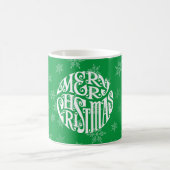 Mug Joyeuse typographie de Noël Joyeux voeux (Centre)