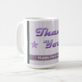 Mug Joyeuses Bandes pourpres de jour des médecins (Devant gauche)