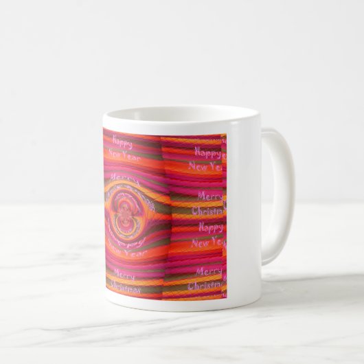 Mug Joyeuses couleurs Joyeux Noël Bonne année design (Devant droit)
