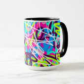 Mug Joyeuses couleurs Moderne Abstrait (Devant droit)