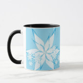 Mug Joyeuses fêtes avec l'art des flocs de neige (Gauche)