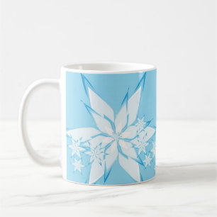 Mug Joyeuses fêtes avec l'art du flocon de neige
