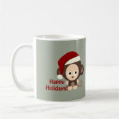 Mug Joyeuses fêtes ! Bébé singe (Gauche)