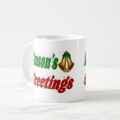 Mug Joyeuses Fêtes Bells Noël mi-typographie (Devant gauche)