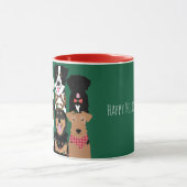 Mug Joyeuses fêtes Chiens mignons (Centre)