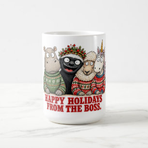 Mug Joyeuses Fêtes De La Part Du Patron HoneyBadger No