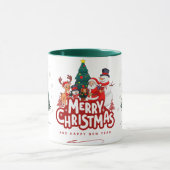 Mug Joyeuses Fêtes de Noël Arbre Renne (Centre)