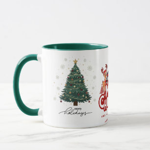 Mug Joyeuses Fêtes de Noël Arbre Renne