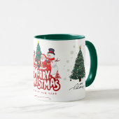 Mug Joyeuses Fêtes de Noël Arbre Renne (Devant droit)