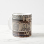 Mug Joyeuses Fêtes des pères ferroviaires, Chemin de f (Devant gauche)