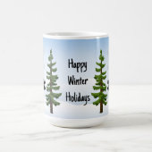 Mug Joyeuses Fêtes d'Hiver Élan et Flocon de Neige (Centre)