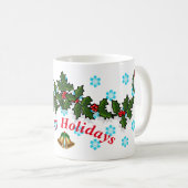 Mug Joyeuses fêtes Holly Leaf 2017 (Devant droit)