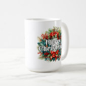 Mug Joyeuses Fêtes | Joyeuse couronne de Noël (Devant droit)