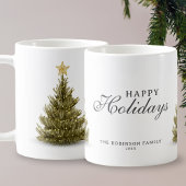 Mug Joyeuses fêtes Joyeux Noël Arbre Typographie