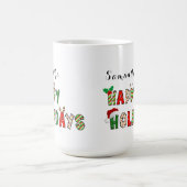 Mug Joyeuses Fêtes Lettres de Noël (Centre)