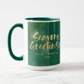 Mug Joyeuses Fêtes métal or (Gauche)