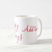Mug Joyeuses fêtes Noël calligraphie rouge simple mi (Devant droit)