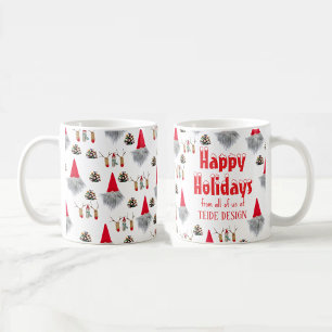 Mug Joyeuses fêtes Noël rouge vert bang d'affaires