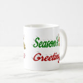 Mug Joyeuses Fêtes Reindeer Noël demi-écriture (Devant droit)